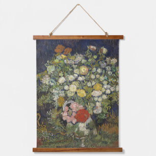 Tapisserie Suspendue Van Gogh Bouquet Vintage de fleurs dans un vase