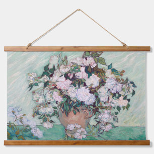 Tapisserie Suspendue Vase avec des roses roses, Van Gogh