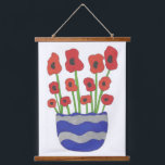 Tapisserie Suspendue Vase of Poppies Poster d'art contemporain Imprimer<br><div class="desc">Peinture contemporaine d'un vase de pavots.</div>