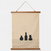 Tapisserie Suspendue Vases boho Abstraites (Recto)