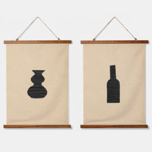 Tapisserie Suspendue Vases minimales