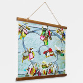 Tapisserie Suspendue Verrous d'amour Abstraits, moderne (Angulaire)