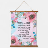 Tapisserie Suspendue Verset Bible Floral Ensemble de deux versets (Recto)