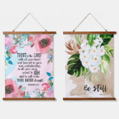 Tapisserie Suspendue Verset Bible Floral Ensemble de deux versets (Double)