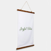 Tapisserie Suspendue Vibes joyeux Noël vert nom de famille (Angulaire)