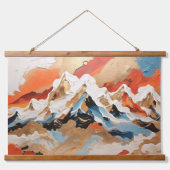 Tapisserie Suspendue Vibrant paysage alpin Abstrait Peinture (Devant)