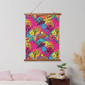 Tapisserie Suspendue Vibrant Retro Pop Seamless Pattern (Chambre à coucher)
