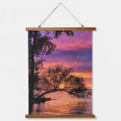 Tapisserie Suspendue Vibrant Sunset Over Tranquil Waters Wall Art (Recto)