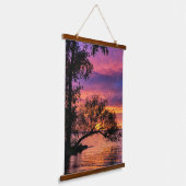 Tapisserie Suspendue Vibrant Sunset Over Tranquil Waters Wall Art (Angulaire)