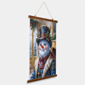 Tapisserie Suspendue Victorian Snowman Christmas Design (Angulaire)