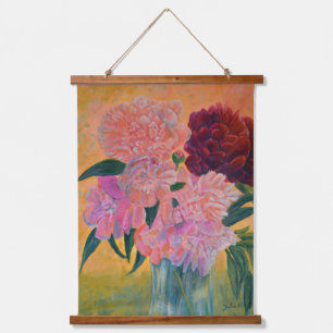Tapisserie Suspendue Vie morte avec Peonies Peinture