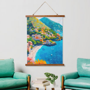 Tapisserie Suspendue Ville de la mer Méditerranée