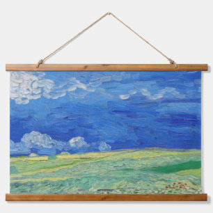 Tapisserie Suspendue Vincent van Gogh - Champs de blé sous nuages orage
