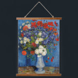 Tapisserie Suspendue Vincent van Gogh - Vase avec Cornflowers & Poppies<br><div class="desc">Vase avec des fleurs de Cornouailles et des pavots - Vincent van Gogh,  Huile sur toile,  1887,  Paris</div>