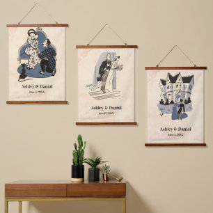 Tapisserie Suspendue Vintage Retro Comic Book Pop Art Classic Mariage