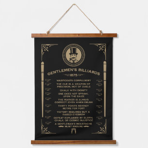 Tapisserie Suspendue Vintage Victorien Billiard Wall Art