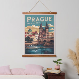 Tapisserie Suspendue vintage voyage prague république tchèque cadeaux,