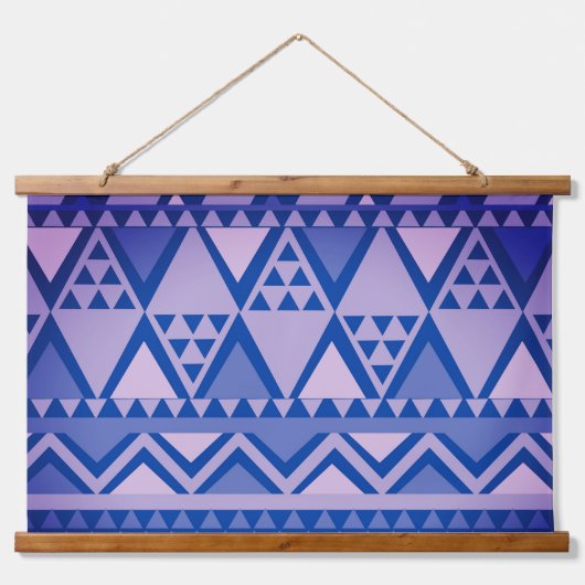 Tapisserie Suspendue Violet Motif d'art tribal simple (Devant)