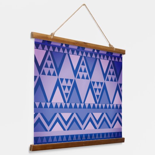 Tapisserie Suspendue Violet Motif d'art tribal simple (Angulaire)