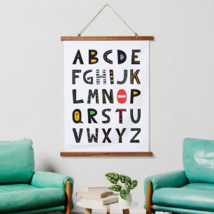 Tapisserie Suspendue Voitures Alphabet Nursery Salle Enfants