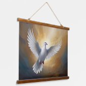 Tapisserie Suspendue Vol de colombe blanche (Angulaire)