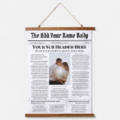 Tapisserie Suspendue Votre propre article d'actualité de première page  (Recto)