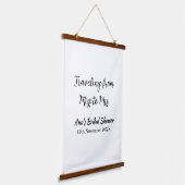 Tapisserie Suspendue Voyager douche nuptiale ajouter nom date de manque (Angulaire)