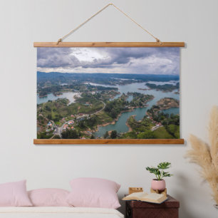 Tapisserie Suspendue Vue à couper le souffle de Guatape Antioquia ciel