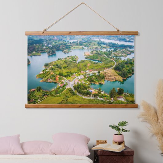 Tapisserie Suspendue Vue imprenable sur Guatape Antioquia Ciel ensoleil (Chambre à coucher)