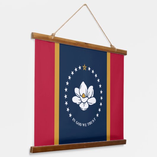 Tapisserie Suspendue Wall Tapestry with flag of Mississippi State, USA (Angulaire)