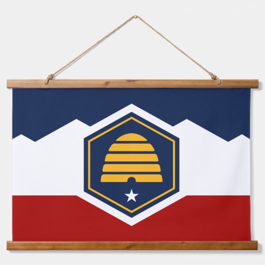 Tapisserie Suspendue Wall Tapestry with new flag of Utah, USA (Devant)