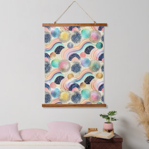 Tapisserie Suspendue Whimsical Pastel Rainbow Waves & Parties scintilla