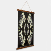 Tapisserie Suspendue White Wild Mushrooms Abstract Nature Pattern     (Angulaire)