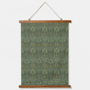 Tapisserie Suspendue William Morris Ispahan Vert sarcelle Floral Art