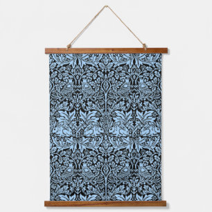 Tapisserie Suspendue William Morris Lapin Frère Bleu Clair Noir