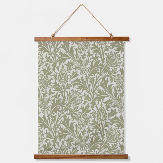 Tapisserie Suspendue William Morris Thistle Sage Green Motif (Recto)