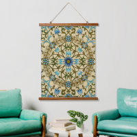 William Morris Vintage Blue Motif Sans Couture