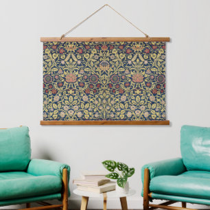 Tapisserie Suspendue William Morris Violet et Ancolie Art