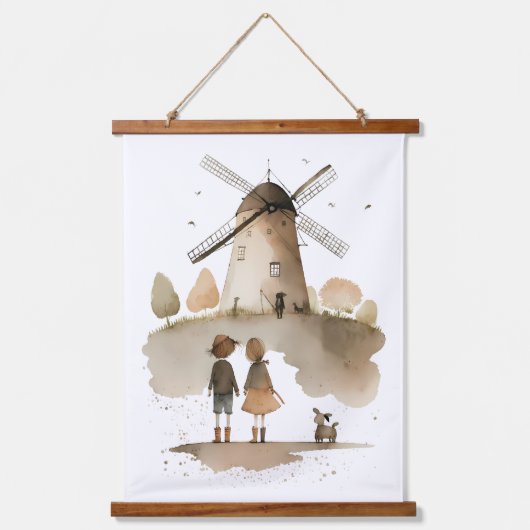 Tapisserie Suspendue Windmill (Recto)