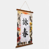 Tapisserie Suspendue Wing Chun Kanji (Angulaire)