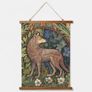 Tapisserie Suspendue Wolf dans la forêt Art nouveau
