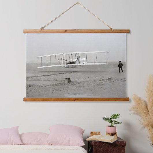 Tapisserie Suspendue Wright Brothers Flyer First Plane Flight Aviation (Chambre à coucher)