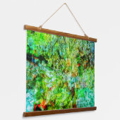 Tapisserie Suspendue Yellow abstract Wood Topped Wall Tapestry,Yellow  (Angulaire)