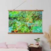 Tapisserie Suspendue Yellow abstract Wood Topped Wall Tapestry,Yellow  (Chambre à coucher)