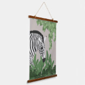 Tapisserie Suspendue Zebra amongst Leaves Wood Topped Wall Tapestry (Angulaire)