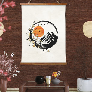 Tapisserie Suspendue Zen Blossom : Sunrise Serenity