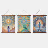 Tapisserie Suspendue Zodiac Signes et Astrologie Mur Art (Tripler)