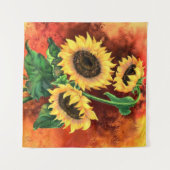 Tapisserie Tournesols Peints (Devant (Horizontal))