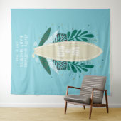 Tapisserie Tropical Aqua Bébé à Bord (En situation (horizontale))