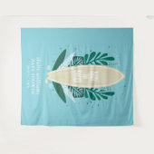 Tapisserie Tropical Aqua Bébé à Bord (Devant (Horizontal))